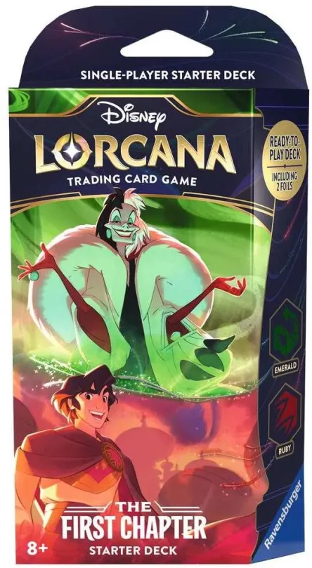 Zberateľské karty Disney Lorcana: The First Chapter TCG Starter Deck Ruby & Emerald