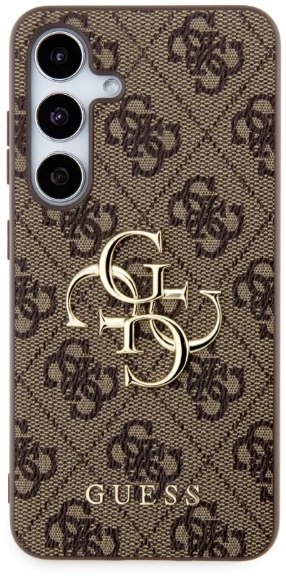 Kryt na mobil Guess PU 4G Metal Logo Zadný Kryt pre Samsung Galaxy S24+ Brown