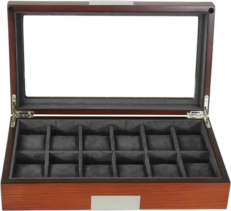 Box na hodinky Gaira Kazeta na hodinky 22350-12-15, 37 x 21 x 8,5 cm, drevený box, na 12 k