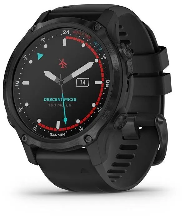 Chytré hodinky Garmin Descent MK2S Sapphire Carbon Grey DLC/Black Band, pre mužov aj ženy,