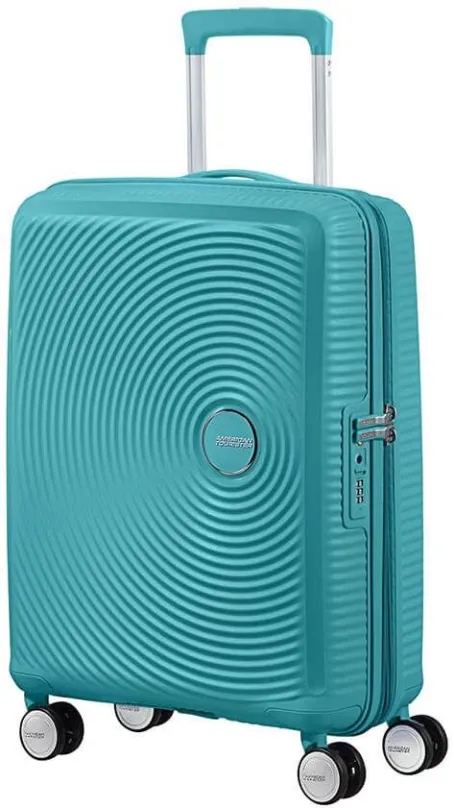 Cestovný kufor American Tourister Soundbox Spinner 55/20 EXP TSA Turquoise Tonic