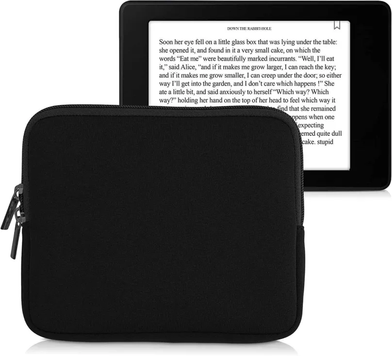 Púzdro na čítačku kníh KW Mobile - Neoprene Zipper - KW5739701 - Univerzálne púzdro pre čítačky 6-7" - čierne