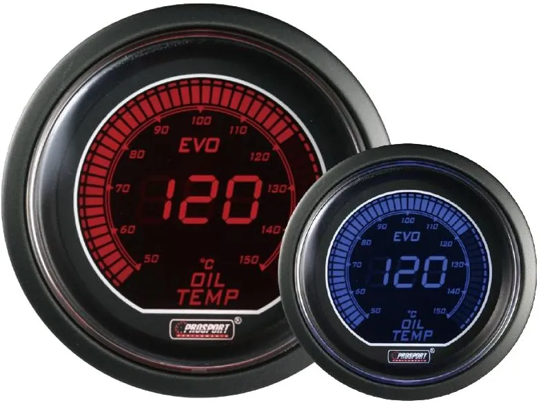 Prídavný budík do auta PROSPORT EVO prídavný ukazovateľ tlaku turba elektronický -1 až 3bar