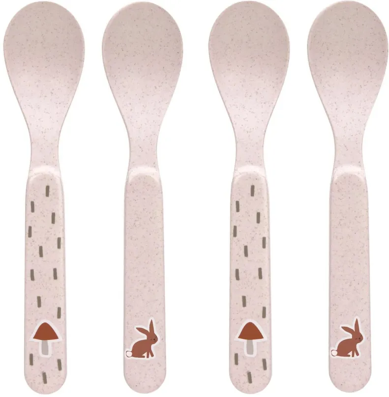 Detský príbor Lässig Spoon Set PP/Cellulose Little Forest Rabbit, 4 ks