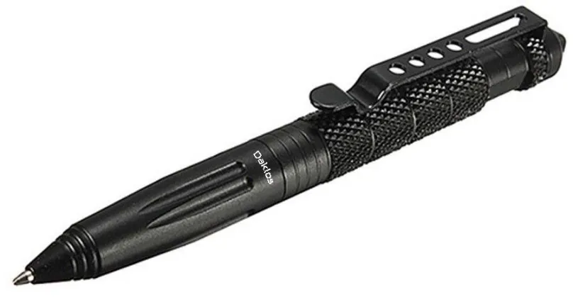 Multitool Daklos Taktické pero, pero pre osobnú ochranu, ceruzka na sebaobranu a prežitie z hliníka - čierna