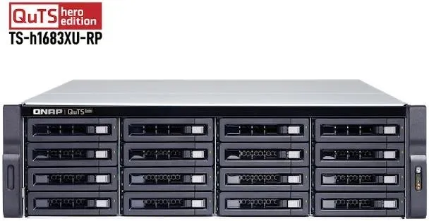 NAS QNAP TS-h1683XU-RP-E2236-128G, externý box pre 16x 2,5 "a 3,5", SSD + HDD, 1