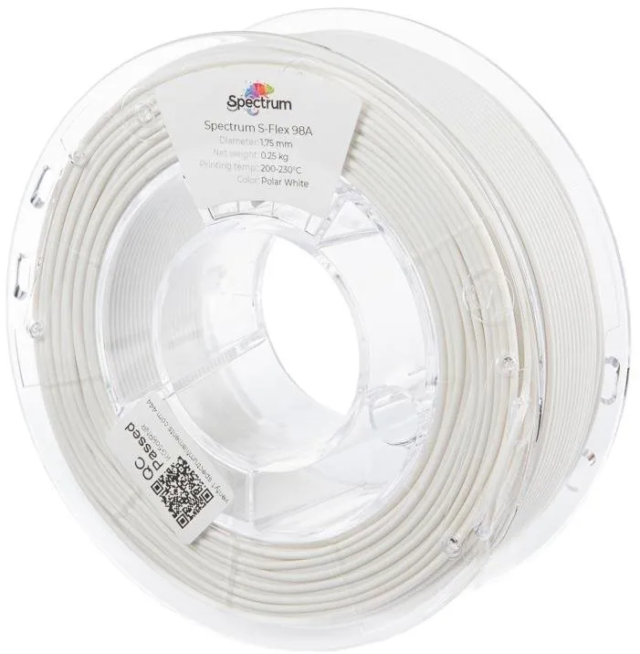 Filament Filament Spectrum S-Flex 98A 1.75mm Polar White 0.25kg