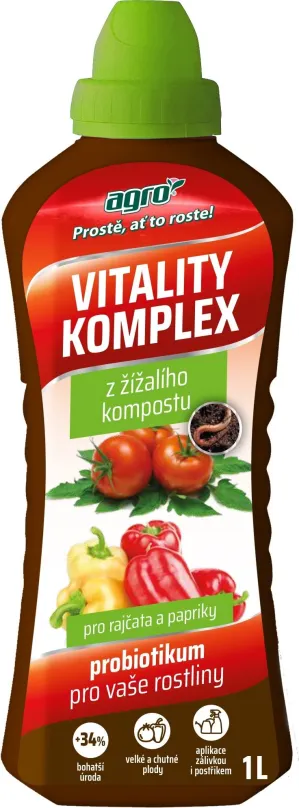 Hnojivo AGRO Vitality komplex paradajka a papriku 1 l
