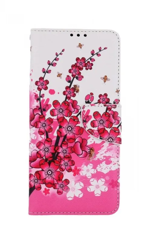 Puzdro na mobil TopQ Samsung A22 5G knižkové Kytičky textil 60695