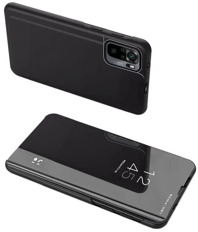 Puzdro na mobil Clear View knižkové puzdro na Xiaomi Poco M4 Pro 5G, čierne