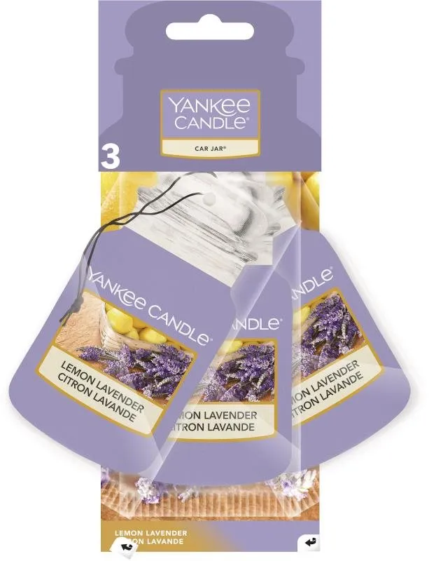 Vôňa do auta YANKEE CANDLE Lemon Lavender 3-PACK 42 g