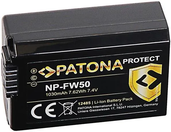 Batéria pre fotoaparát PATONA pre Sony NP-FW50 1030mAh Li-Ion Protect