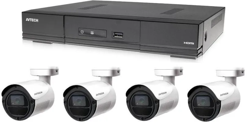 Kamerový systém AVTECH 1x DVR DGD1005AV a 4x 2MPX Bullet kamera DGC1105YFT, , aplikácia pr