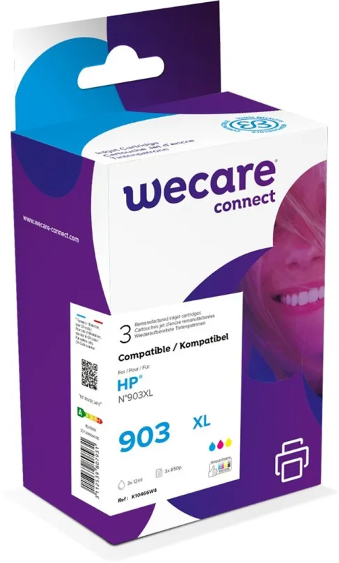 WECARE ARMOR ink sada kompatibilná s HP OJ 6950, (T6M03/T6M07/T6M11AE), 3-pack (CMY), 3x12ml, 903XL