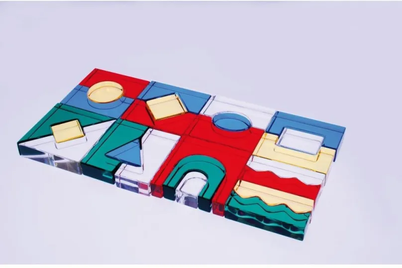 Didaktická hračka Zmyslové akrylové bloky