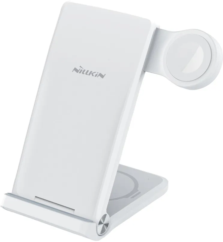 Nabíjací stojan Nillkin PowerTrio 3v1 Bezdrôtová Nabíjačka pre Apple Watch White (MFI)