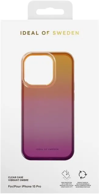 Kryt na mobil iDeal Of Sweden Ochranný kryt Clear Case pre iPhone 15 Pre Vibrant Ombre