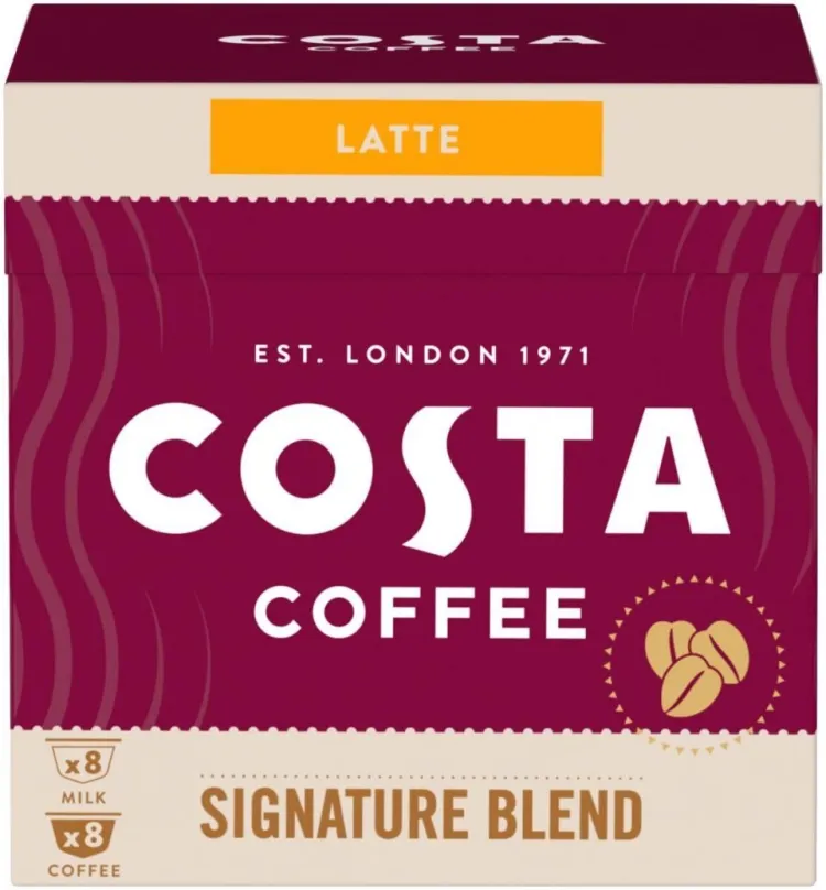 Kávové kapsule Costa Coffee Signature Blend Latte 8 porcií - kompatibilné s kávovarmi Nescafé® Dolce Gusto