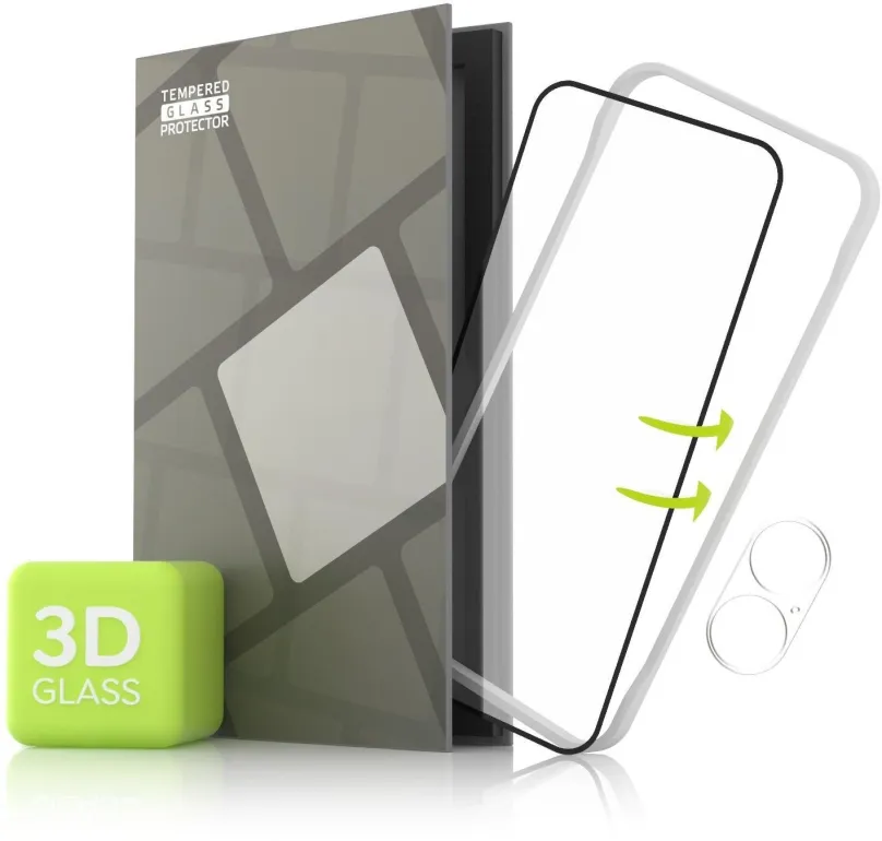 Ochranné sklo Tempered Glass Protector rámčekové pre Huawei P50 Pro, 3D Glass + sklo na kameru + inštalačný rámček