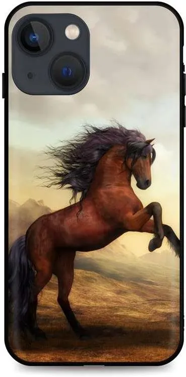 Kryt na mobil TopQ iPhone 13 mini silikón Brown Horse 65503