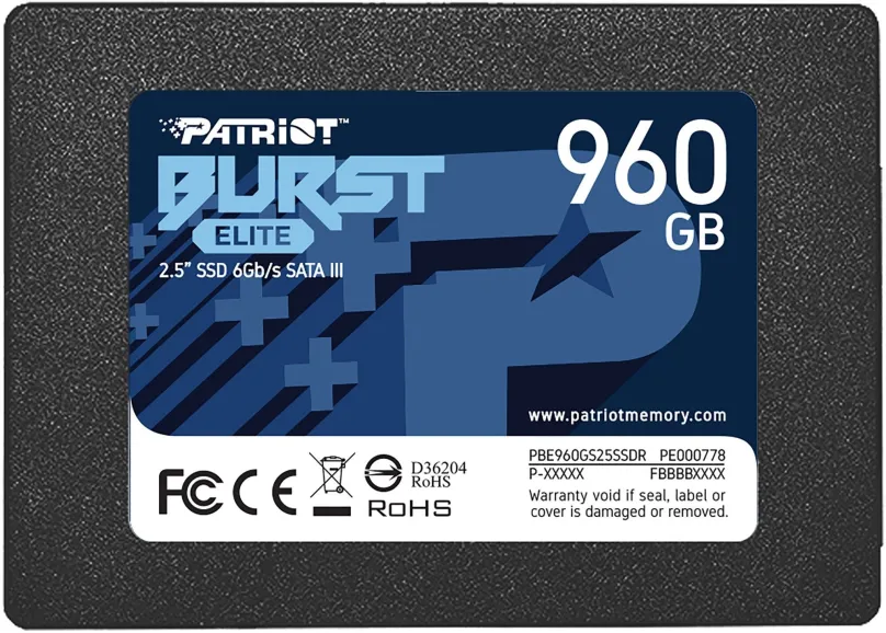 SSD disk Patriot Burst Elite 960GB, 2.5", SATA III, QLC (Quad-Level Cell), rýchlosť č