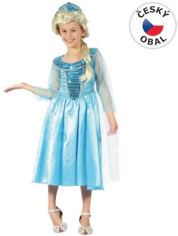 Kostým MaDe Šaty na karneval - Ľadová princezná, 120 - 130 cm