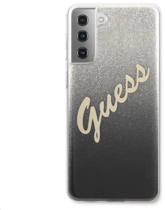 Kryt na mobil Guess TPU Vintage zadný Kryt pre Samsung Galaxy S21+ Gradient Black