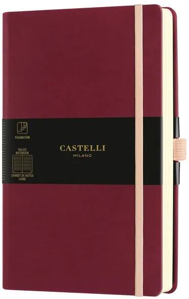 Zápisník CASTELLI MILANO Aqua Cherry, veľkosť M