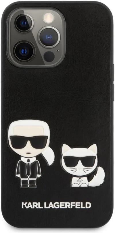 Kryt pre mobil Karl Lagerfeld and Choupette PU Leather pre Apple iPhone 13 Pro Black