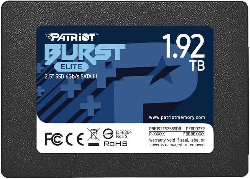 SSD disk Patriot Burst Elite 1,92 TB, 2.5", SATA III, QLC (Quad-Level Cell), rýchlosť