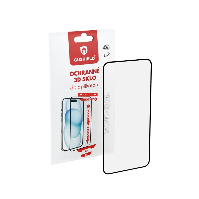 Gushield Ochranné 3D sklo do aplikátora iPhone 12 Mini GUGRC005 (číre)