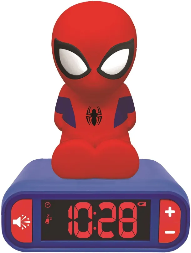 Budík Lexibook Spider Man Night Light Radio Alarm Clock, odporúčaný vek od 3 rokov