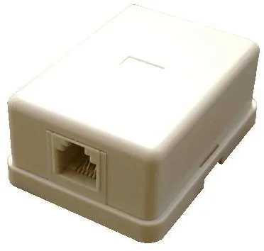 Zásuvka Datacom CAT3, 1x RJ11, na omietku