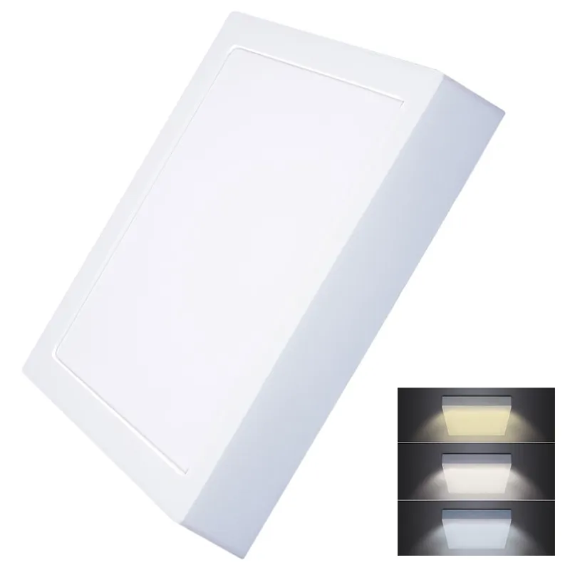 Solight LED mini panel CCT, prisadený, 24W, 1800lm, 3000K, 4000K, 6000K, štvorcový