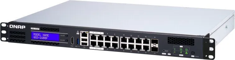 Switch QNAP QGD-1600P-4G, prepínač s 16 x Gigabit POE portami, podpora virtuálnych počítač
