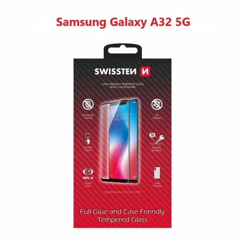 Ochranné sklo Swissten Case Friendly pre Samsung Galaxy A32 5G čierne