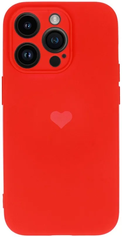 Kryt na mobil Vennus Valentínske puzdro Heart pre iPhone 14 Pre Max - červené