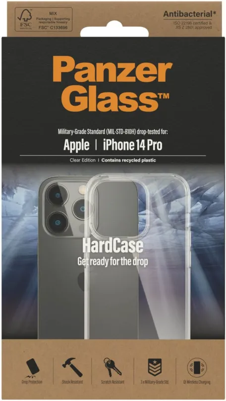 Kryt na mobil PanzerGlass HardCase Apple iPhone 14 Pro, pre Apple iPhone 14 Pro, materiál