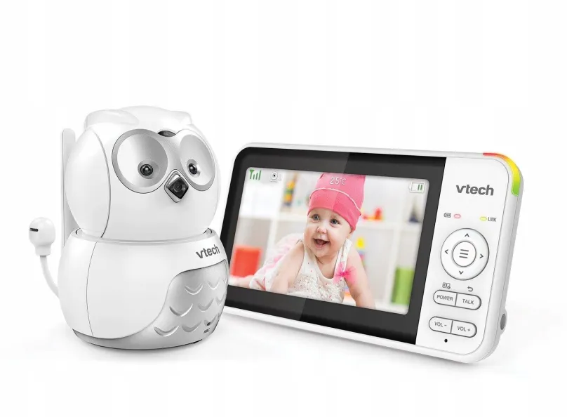 Detská opatrovateľka VTech BM5550-OWL, detská video opatrovateľka Sova s displejom 5" a otočnou kamerou