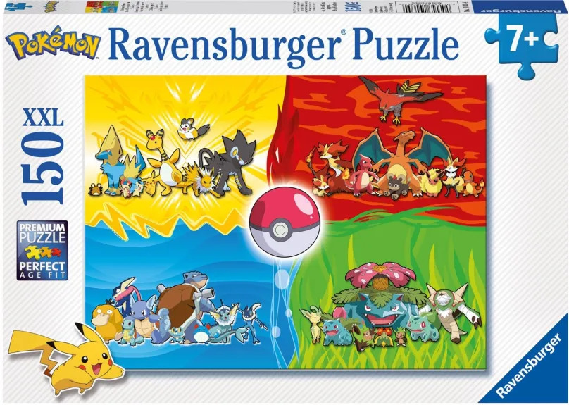 Puzzle Ravensburger 100354 Druhy Pokémonov 150 dielikov