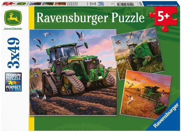 Puzzle Ravensburger puzzle 051731 John Deere: Hlavná sezóna 3x49 dielikov