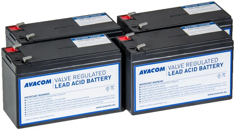 Batérie pre záložné zdroje AVACOM RBC115 - kit na renováciu batérie (4ks batérií)