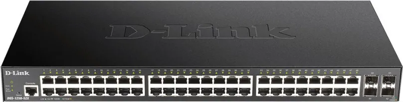 Switch D-LINK DGS-1250-52X, do čajky, 48x RJ-45, 4x SFP, 48x 10/100/1000Base-T, QoS (Quali
