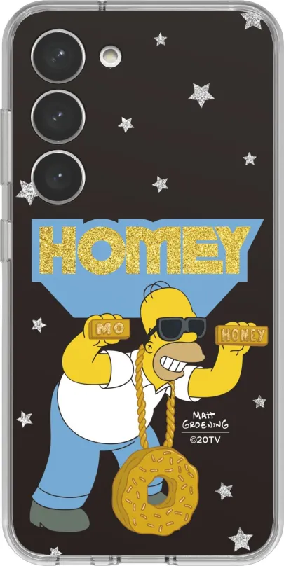 Kryt na mobil Samsung Galaxy S23 Rámček Simpsonovci k ochrannému krytu Frame čierny