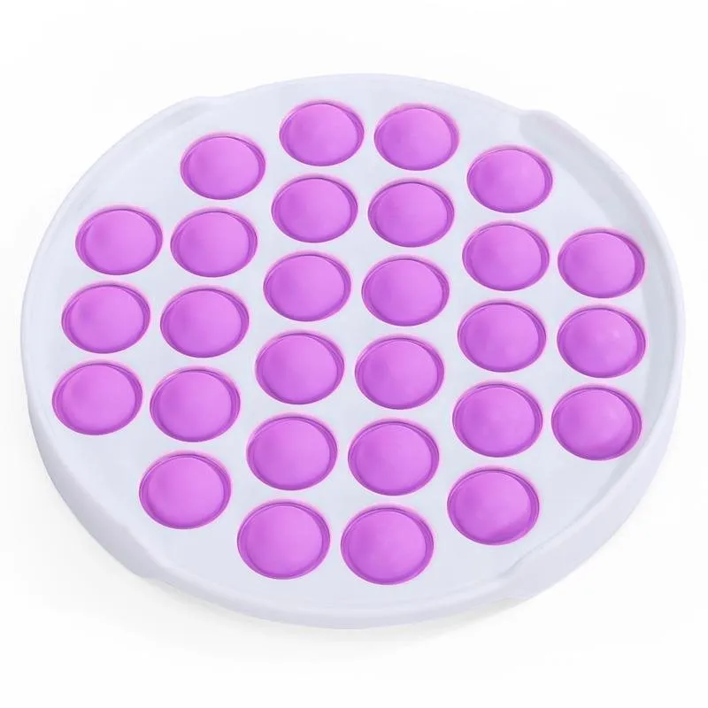 Pop it POP IT - kruh fialový, zmyslová hračka, pomáha uľaviť od stresu a úzkosti, vhodná p