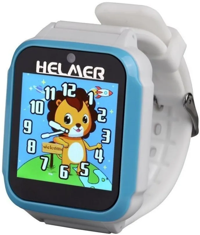 Chytré hodinky Helmer KW 801 modré, detské s ovládaním v češtine, krokomer, materiál púzd