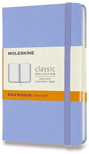 Zápisník Moleskine S, tvrdé dosky, linajkový, nebesky modrý