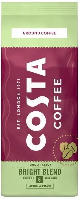 Káva Costa Coffee Bright Blend 100% Arabica Mletá káva, 200g, mletá, 100% arabica, pôvo