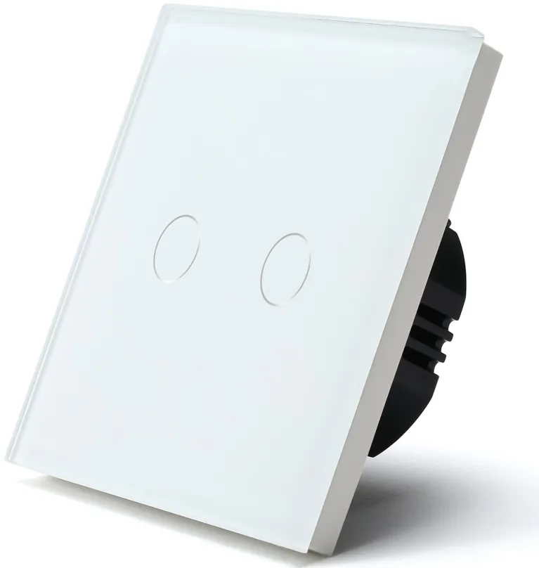 Vypínač iQtech Millennium, WiFi 2x NoN vypínač Smartlife, biely