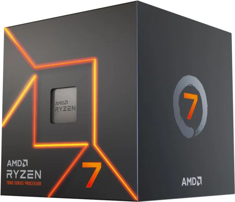 Procesor AMD Ryzen 7 7700, 8 jadrový, 16 vlákien, 3,8 GHz (TDP 65W), Boost 5,3 GHz, 32MB L